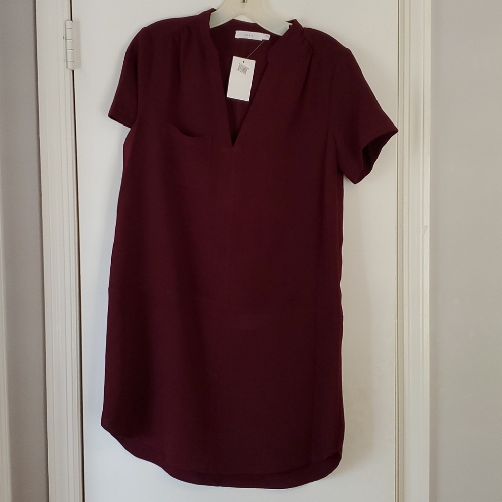 Lush shift dress - maroon burgundy